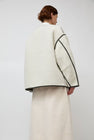 Girls of Dust Solar Reversible Jacket in Fossil and Off White