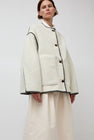 Girls of Dust Solar Reversible Jacket in Fossil and Off White