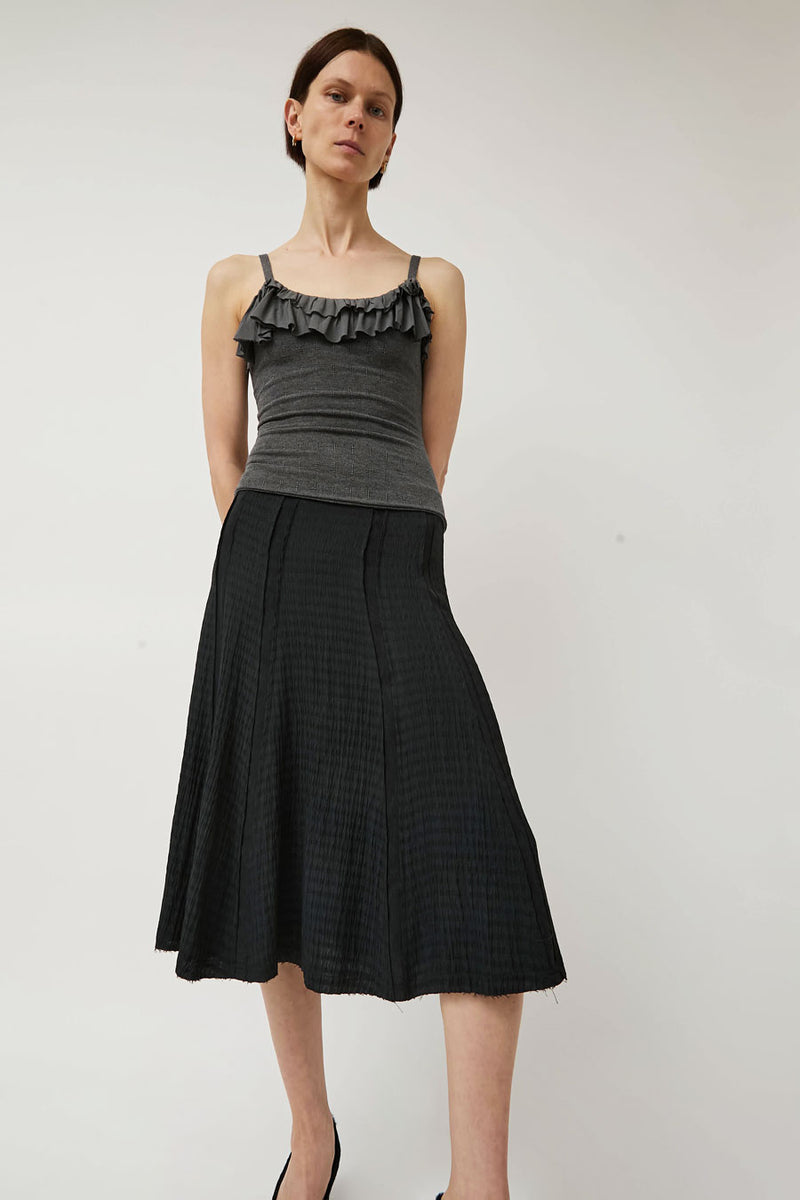 Greta Garmel Godet Skirt in Black