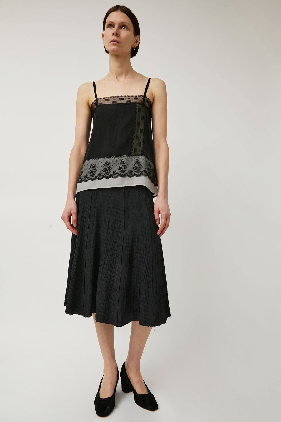 Greta Garmel Godet Skirt in Black