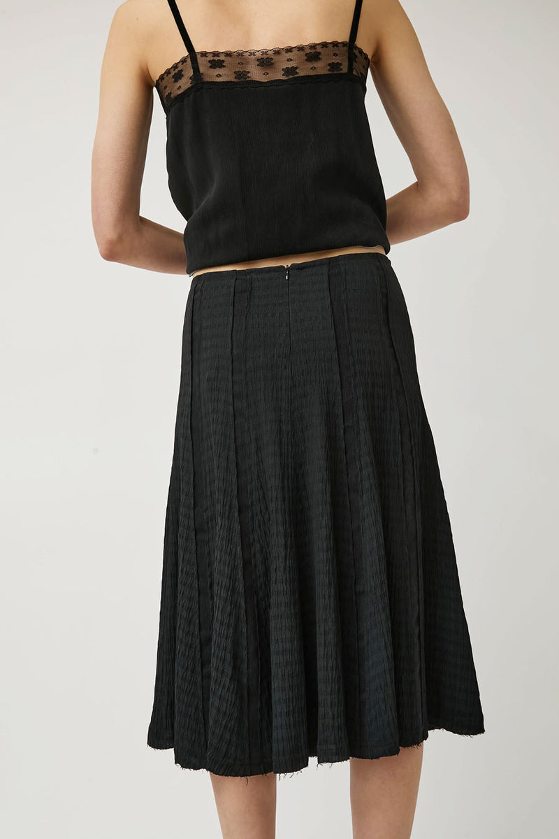 Greta Garmel Godet Skirt in Black