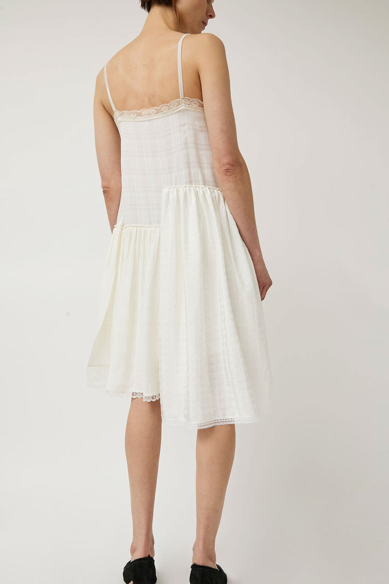 Greta Garmel Lace Panel Dress in White