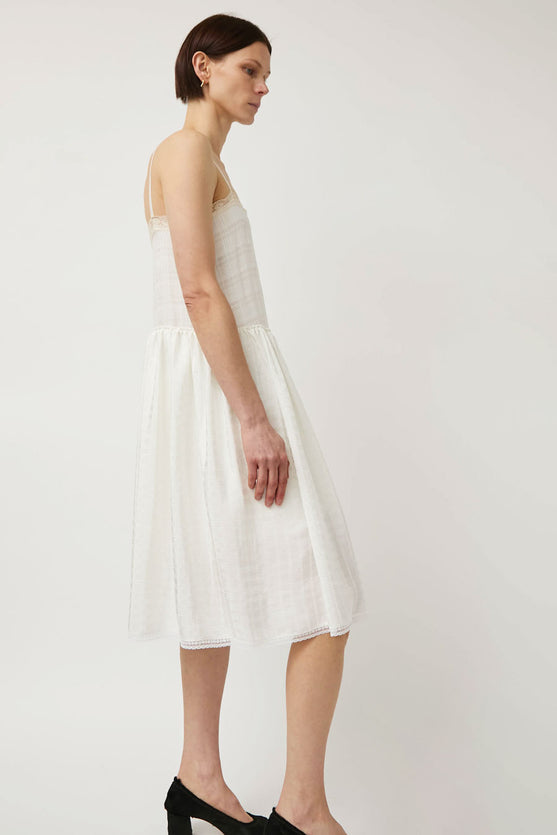 Greta Garmel Lace Panel Dress in White White / L