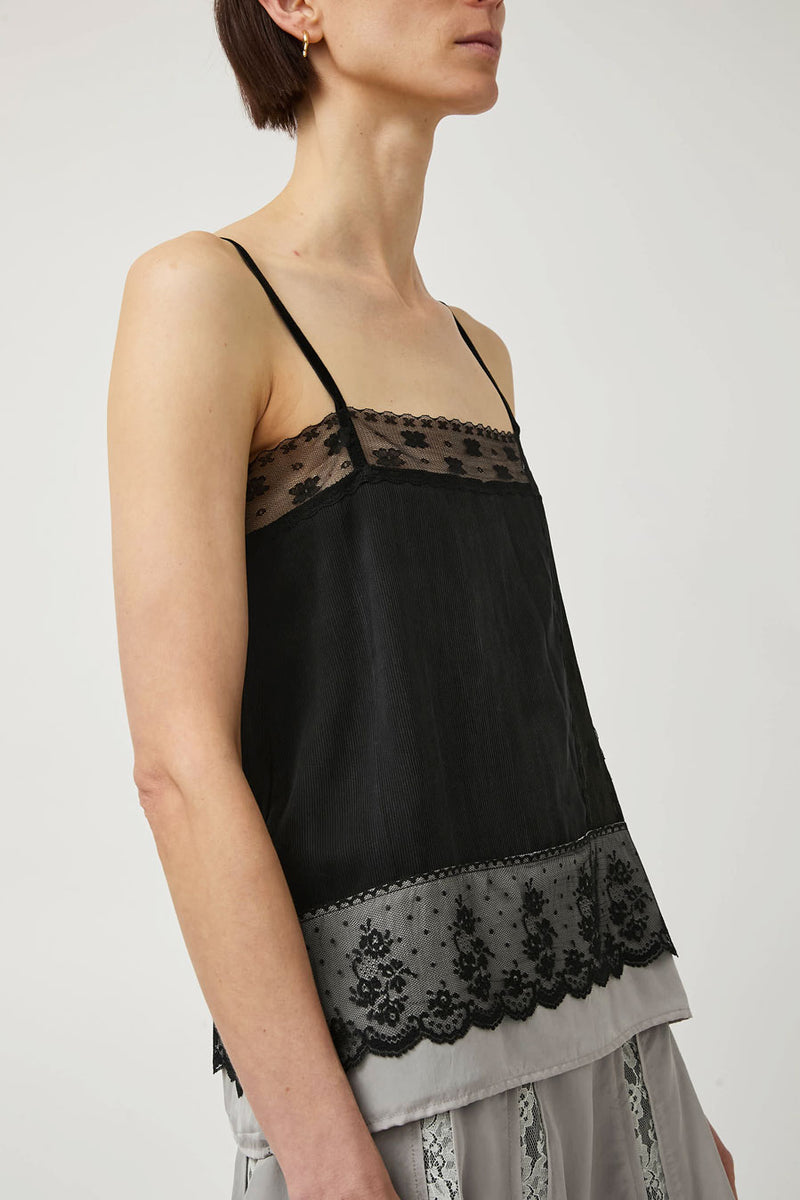 Greta Garmel Lace Tank in Black