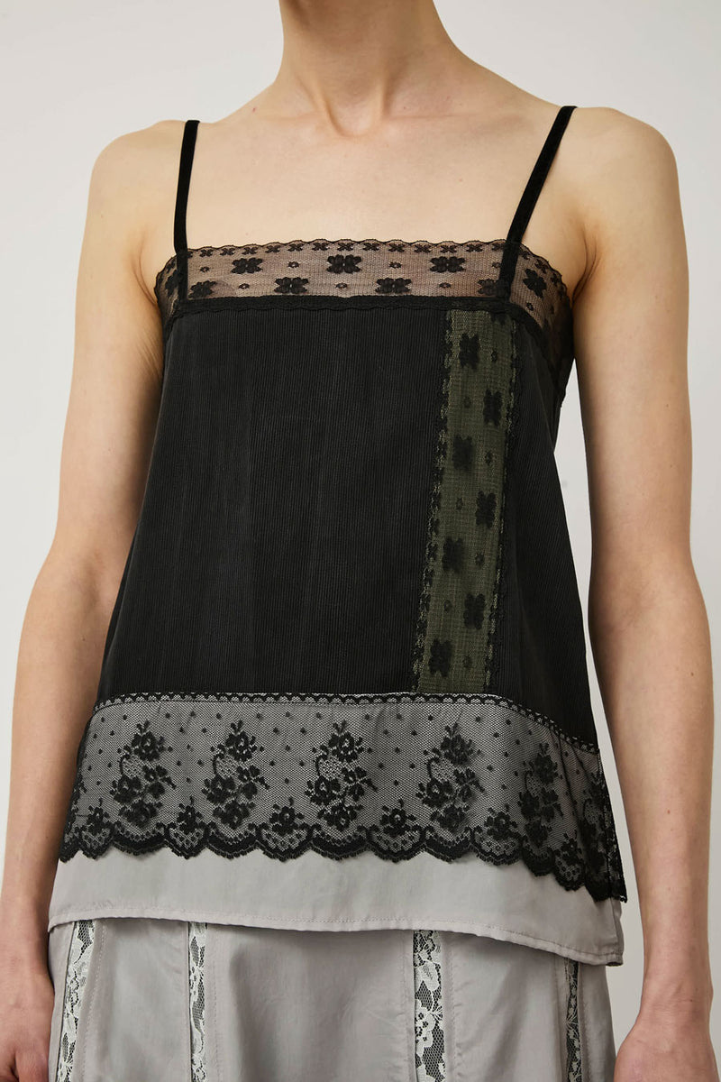 Greta Garmel Lace Tank in Black