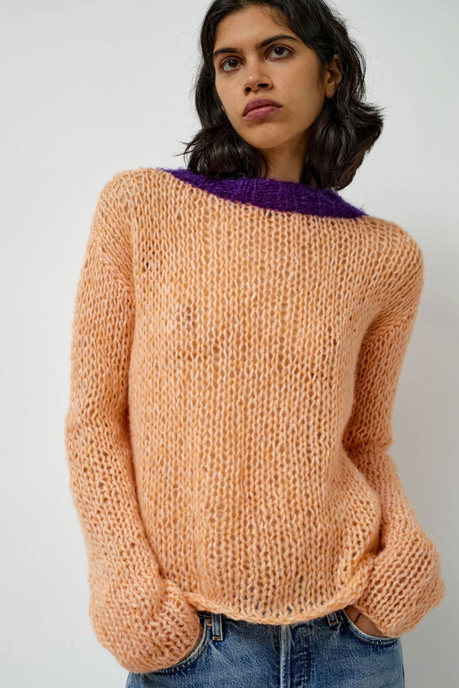 Guðrun & Guðrun x Helena Christensen Hazy Sweater in Peach / Purple