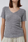 Guðrun & Guðrun Barbara V Neck T-Shirt in Grey
