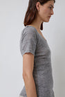 Guðrun & Guðrun Barbara V Neck T-Shirt in Grey