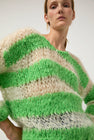 Guðrun & Guðrun Kavi Stripe Sweater in White and Green