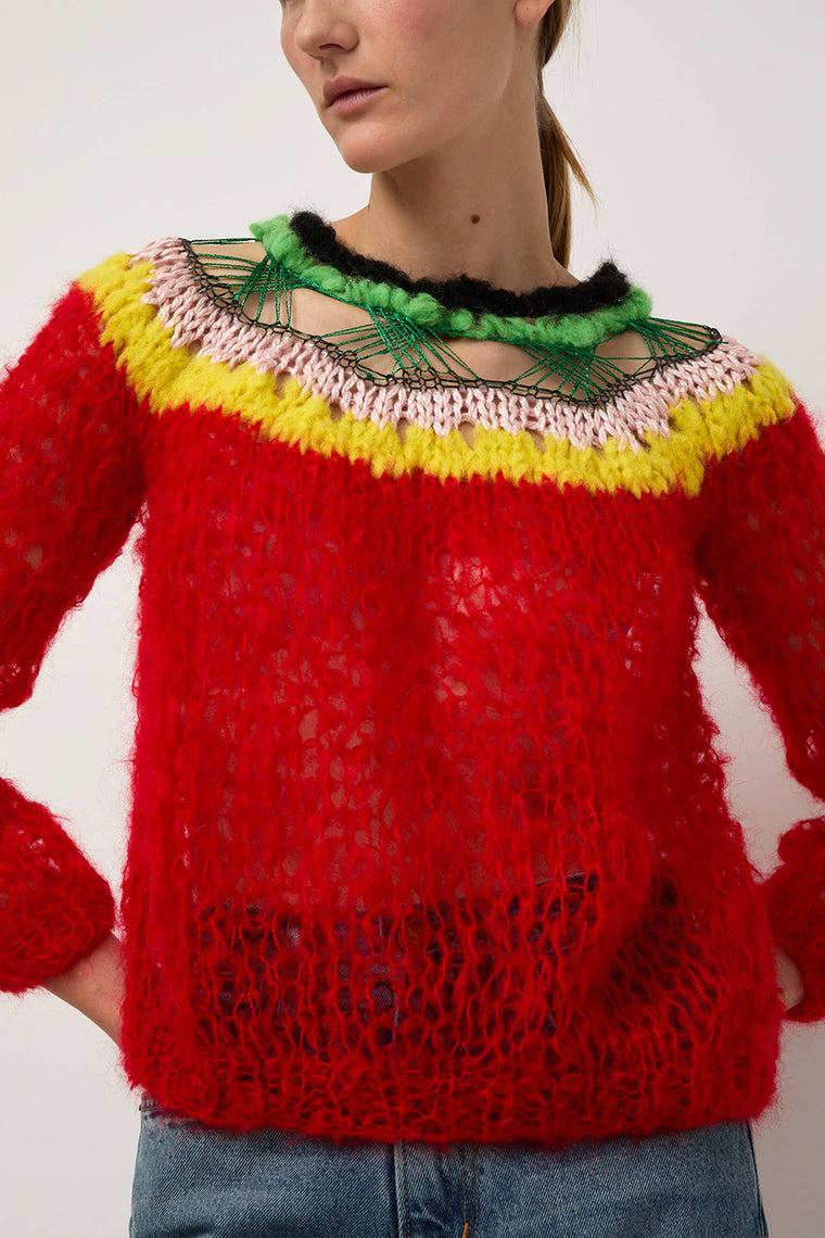 Guðrun & Guðrun Spinna Sweater in Red Multi