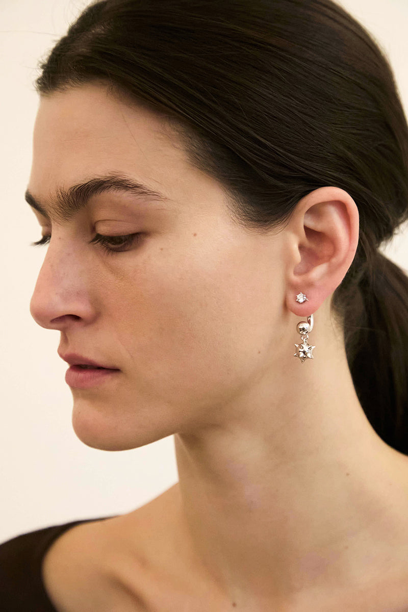 Hannah Jewett x Bratz Dump Him Earrings in Rhodium Plated Brass