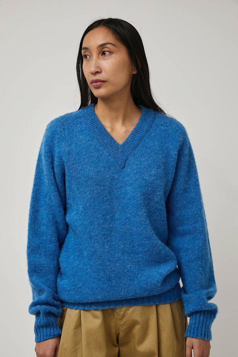 HOWLIN' Future Memories V Neck Sweater in Apollo