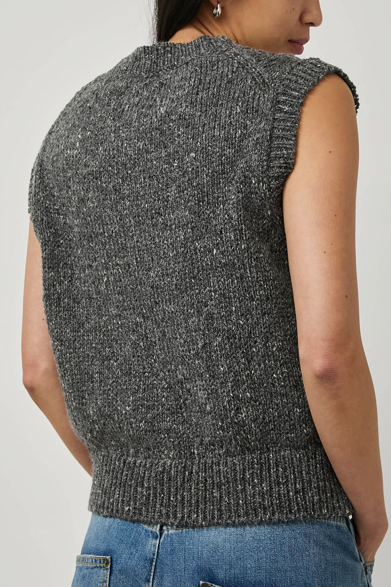 HOWLIN' Lost my Sleeves Knit Vest in Charcoal
