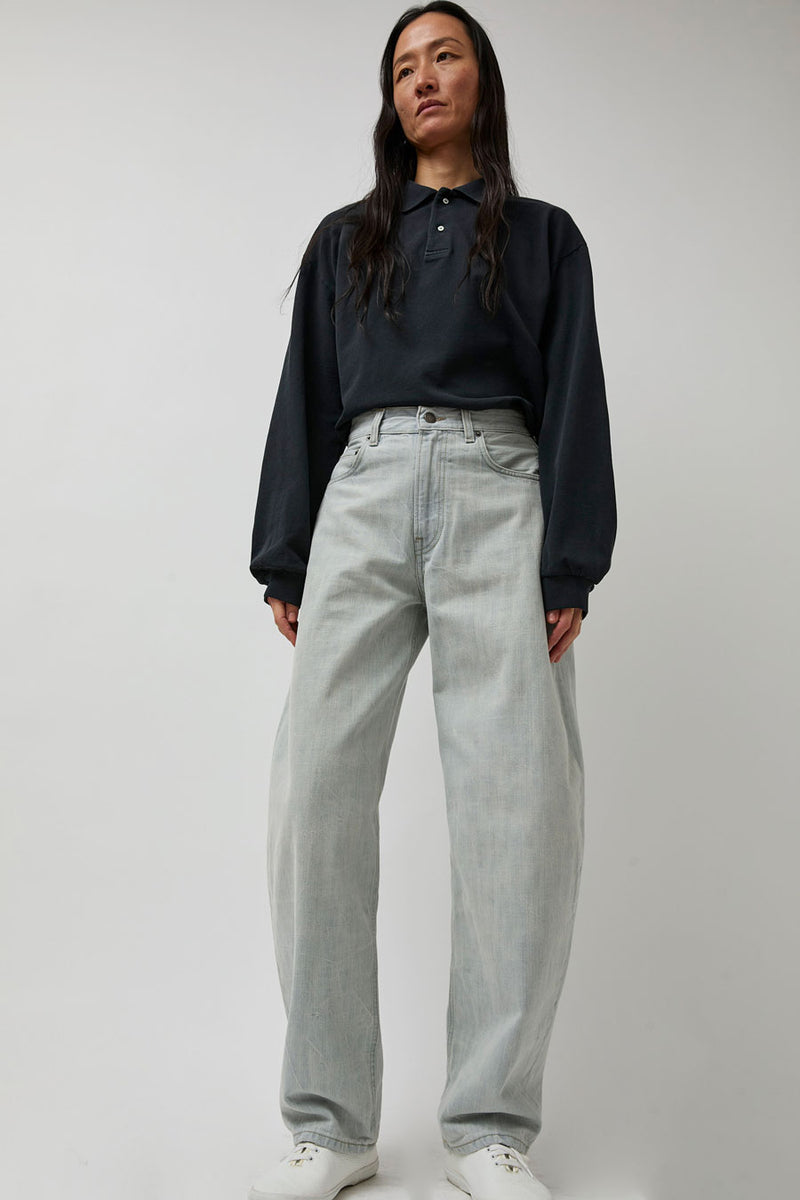 Haikure Freddie Long Sleeve Polo in Carbon