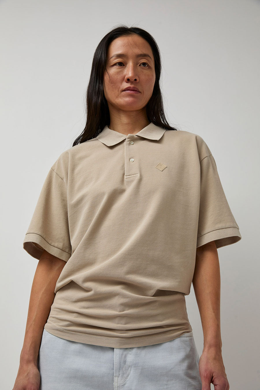 Haikure Lacey Short Sleeve Polo in Doe