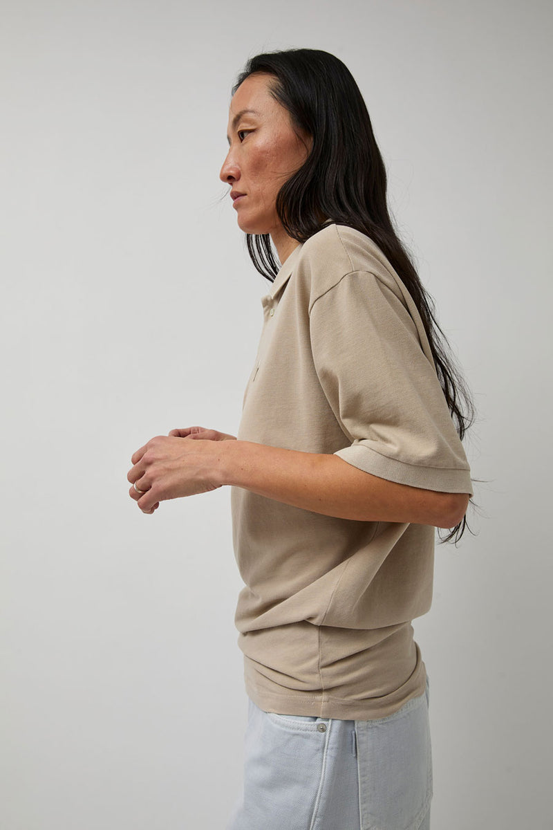 Haikure Lacey Short Sleeve Polo in Doe