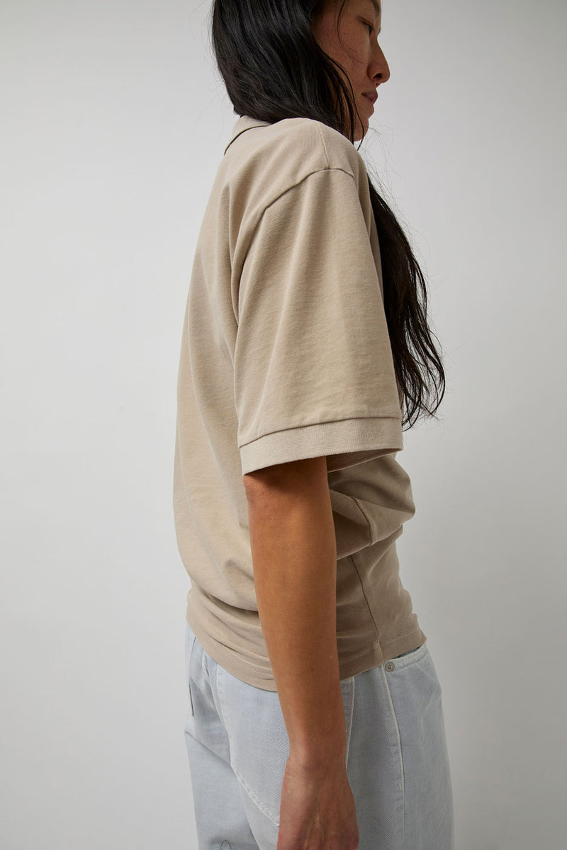 Haikure Lacey Short Sleeve Polo in Doe