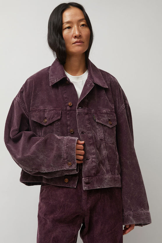 Haikure Spencer Jacket in Wine Velvet