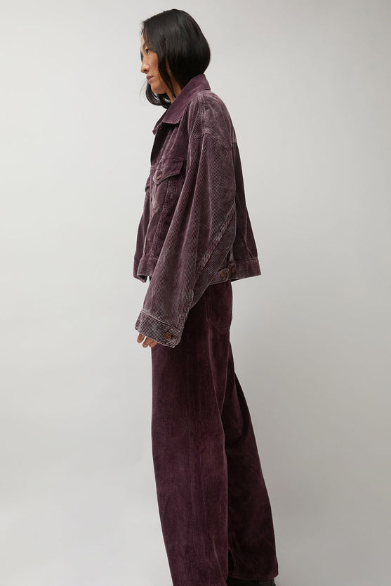 Haikure Spencer Jacket in Wine Velvet