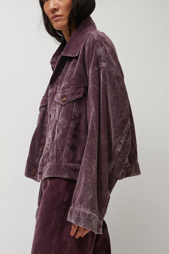 Haikure Spencer Jacket in Wine Velvet