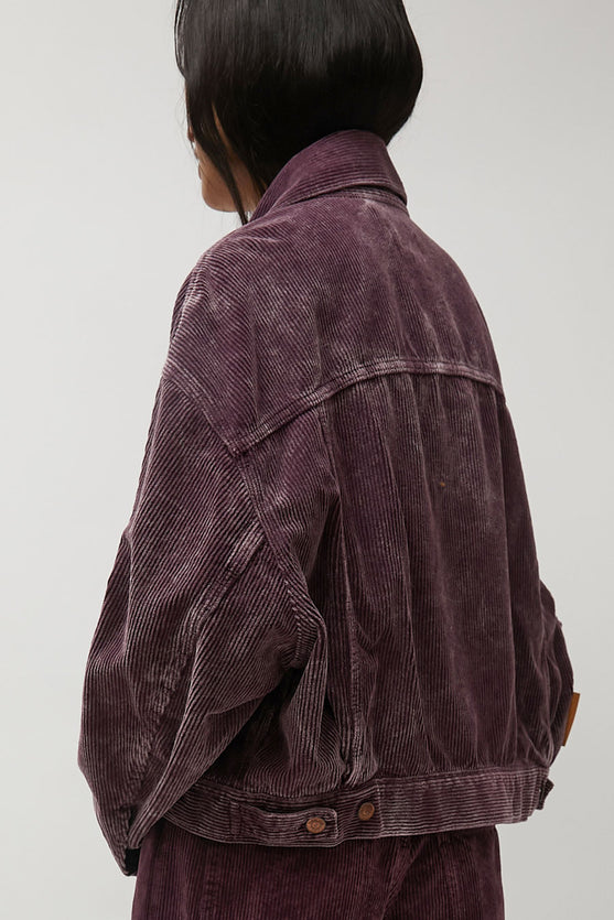 Haikure Spencer Jacket in Wine Velvet