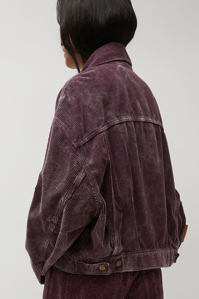 Haikure Spencer Jacket in Wine Velvet