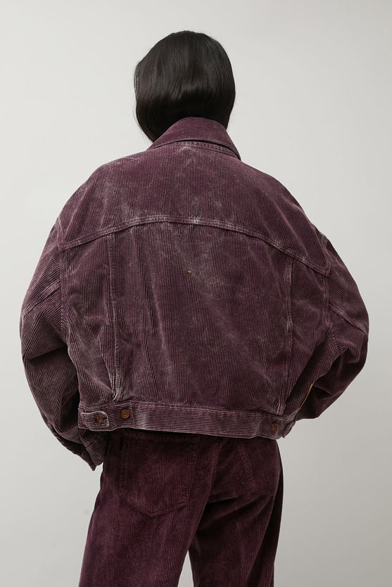 Haikure Spencer Jacket in Wine Velvet