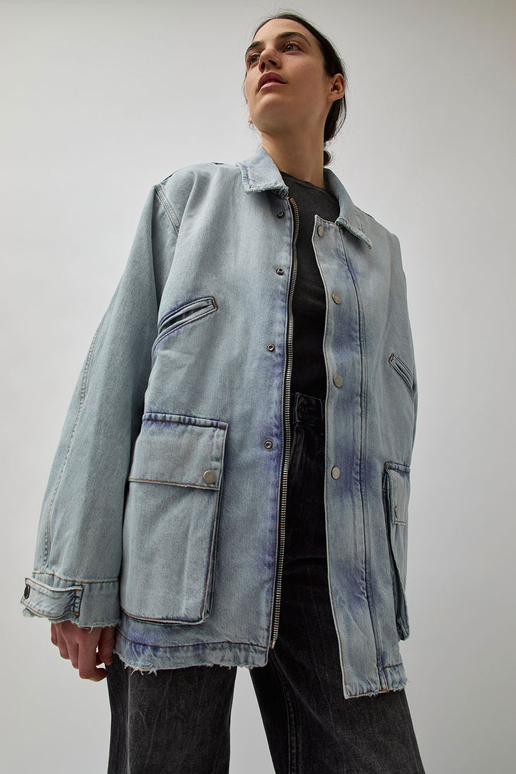 Haikure Wesley Denim Jacket in Stromboli Blue