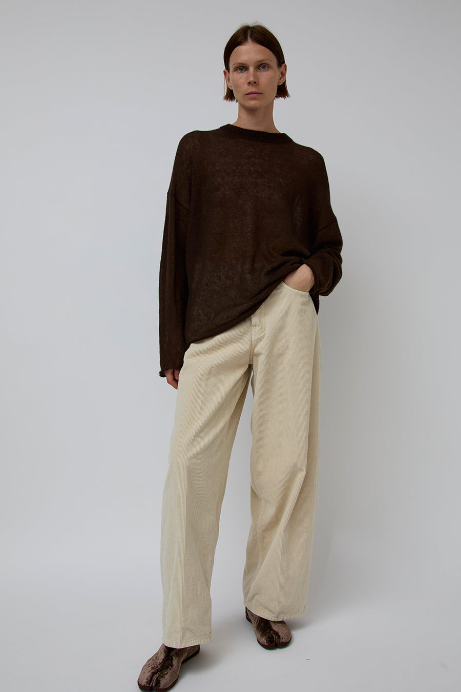 Haikure Bethany Velvet Jean in Ecru