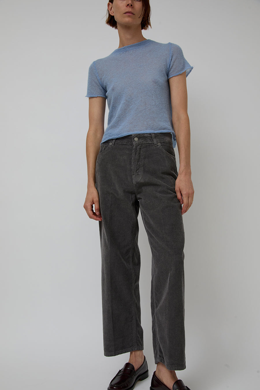 Haikure Betty Velvet Jean in Lead Grey