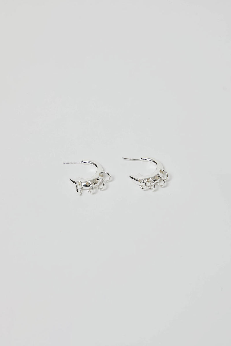 Hannah Jewett Hush Hoops in Sterling Silver