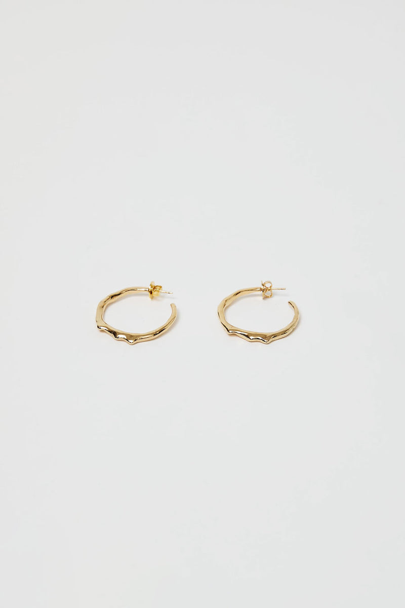 Hannah Jewett Large Wet Look Earrings in Gold Plated Brass