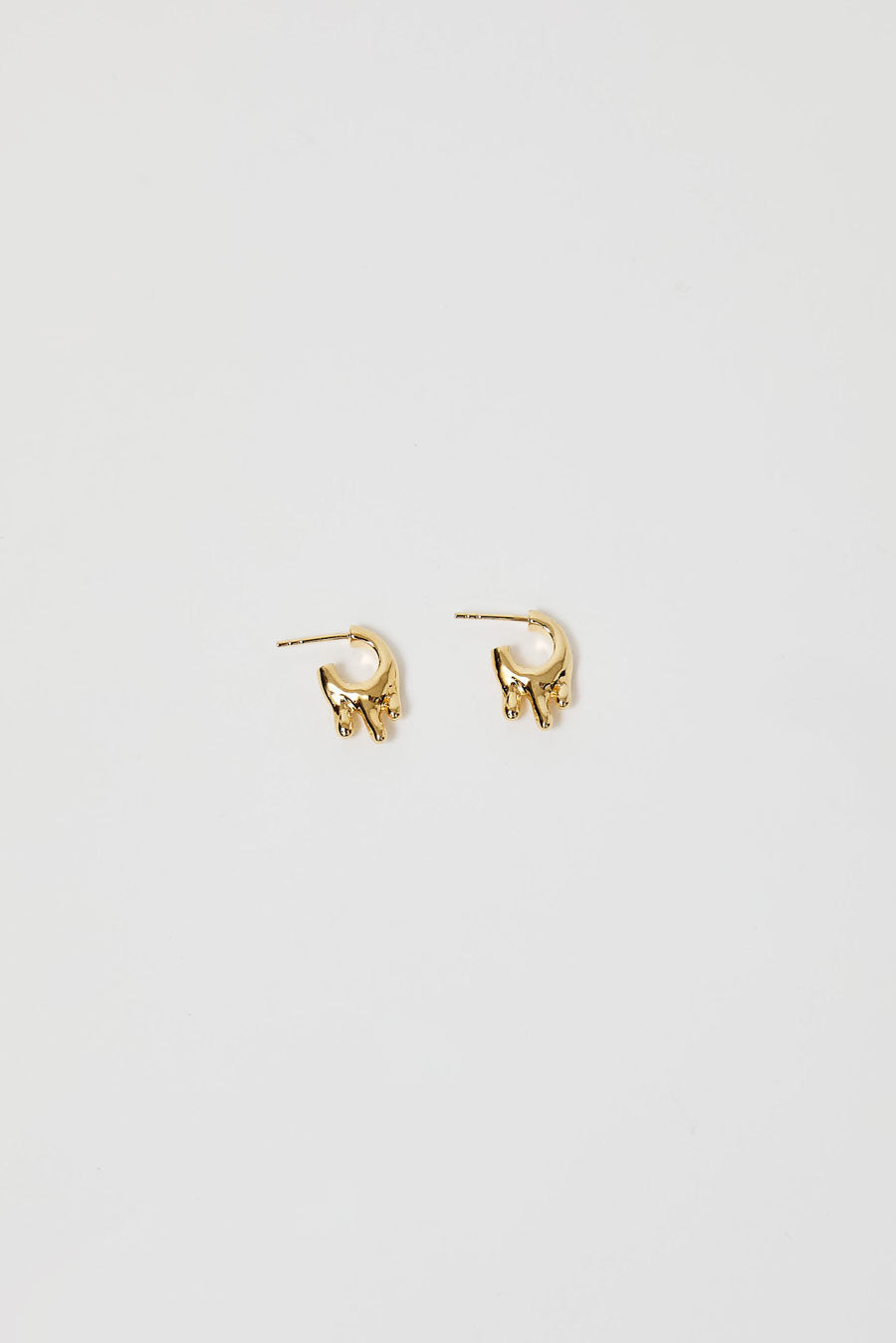 Hannah Jewett Small Wet Look Earrings in Gold Plated Silver