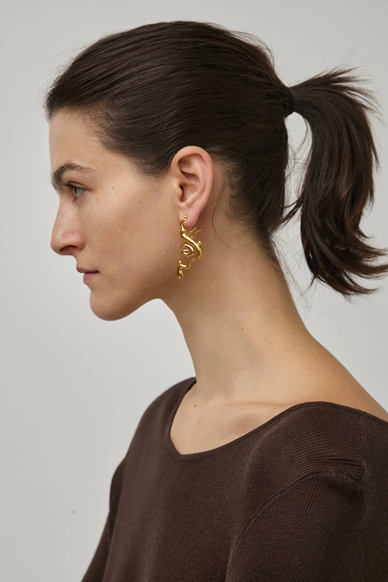 Hannah Jewett Desert Highway Earrings in Gold Plated Silver