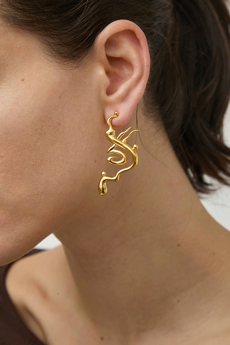 Hannah Jewett Desert Highway Earrings in Gold Plated Silver
