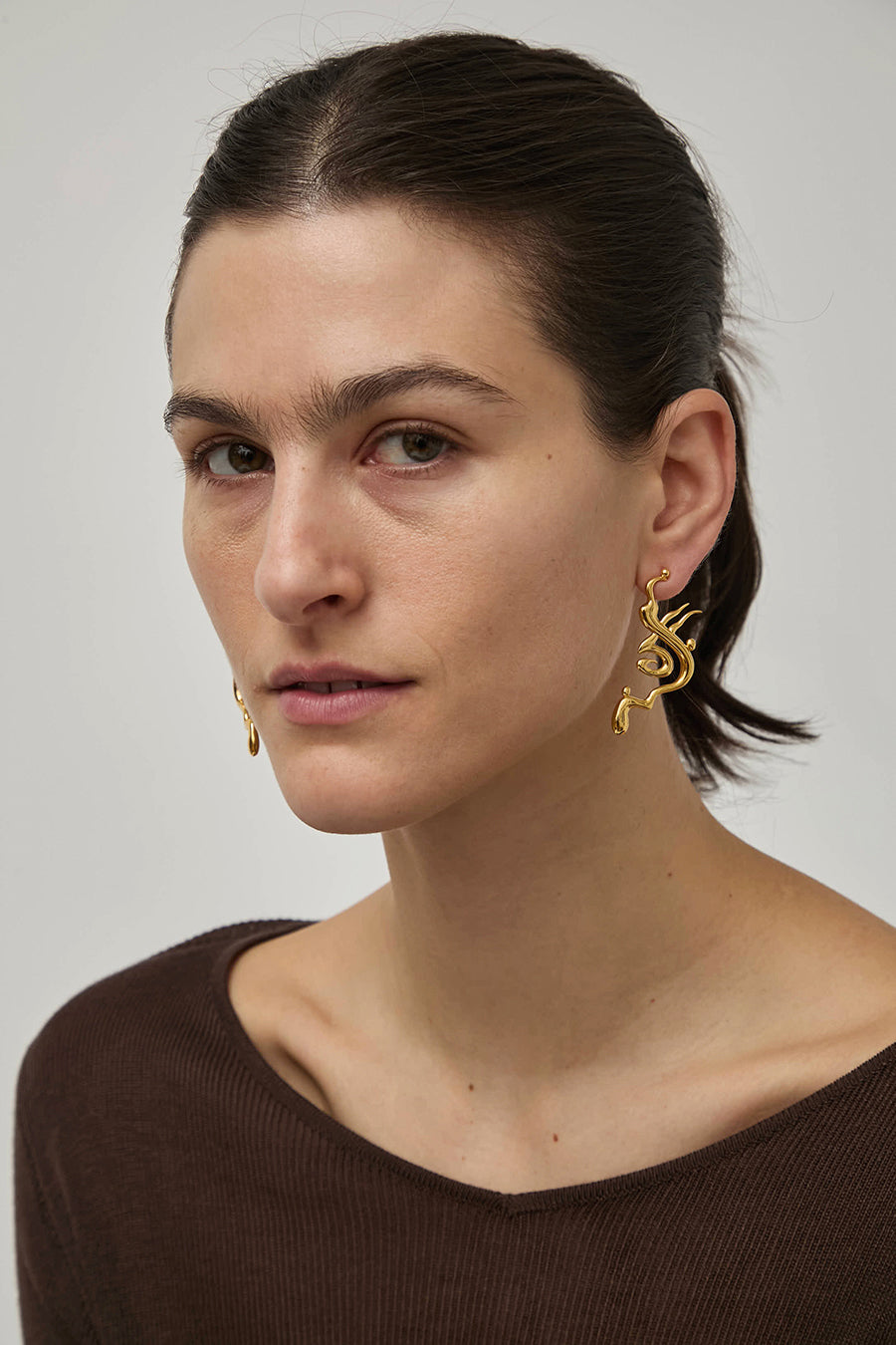 Hannah Jewett Desert Highway Earrings in Gold Plated Silver