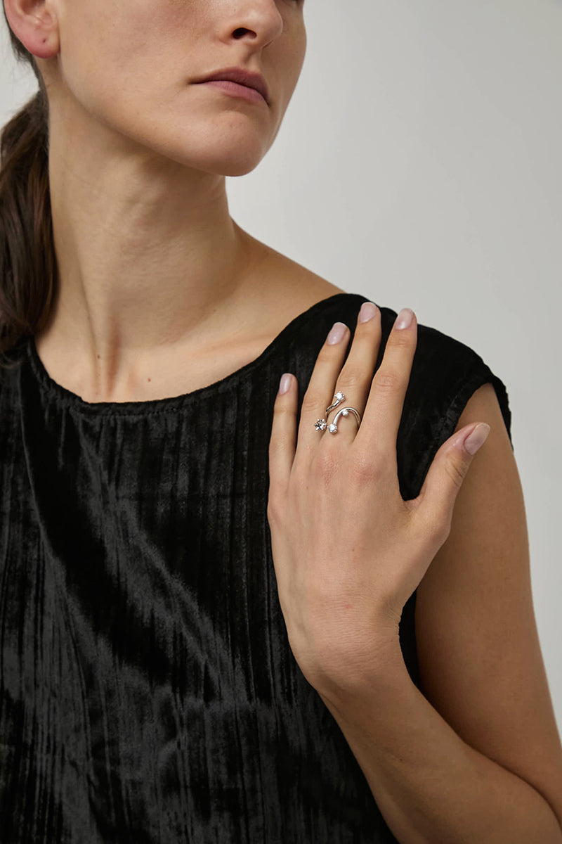 Hannah Jewett x Bratz Ring in Rhodium Plated Brass