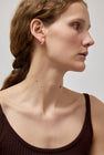 Hannayoo Works Mini Moon Earrings in Pink