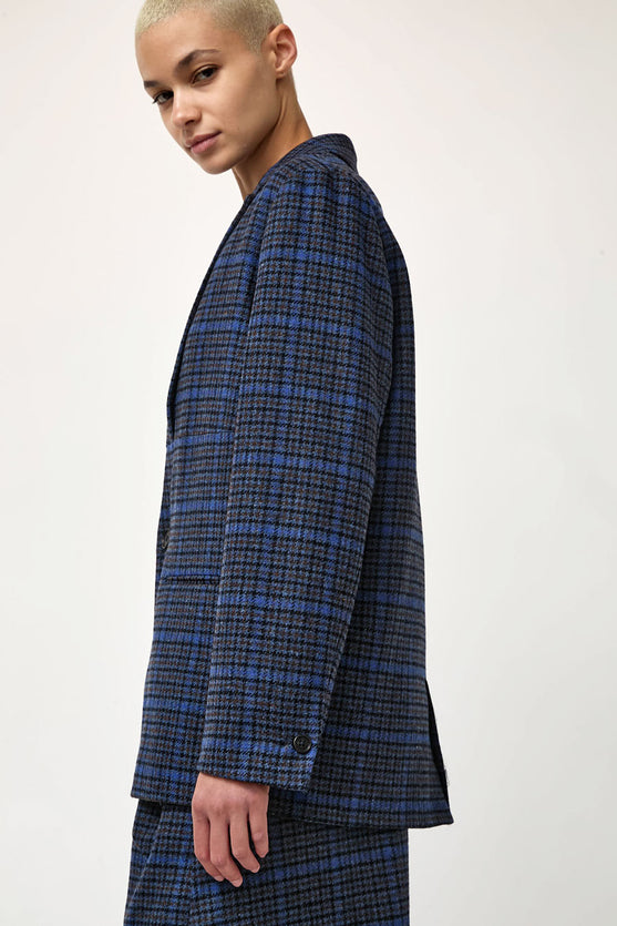 ジャケット・アウター HENRIK VIBSKOV 22AW COAT / BLUE CHECK Henrik Vibskov Lonely Blazer in Blue Wool Checks – No.6 Store