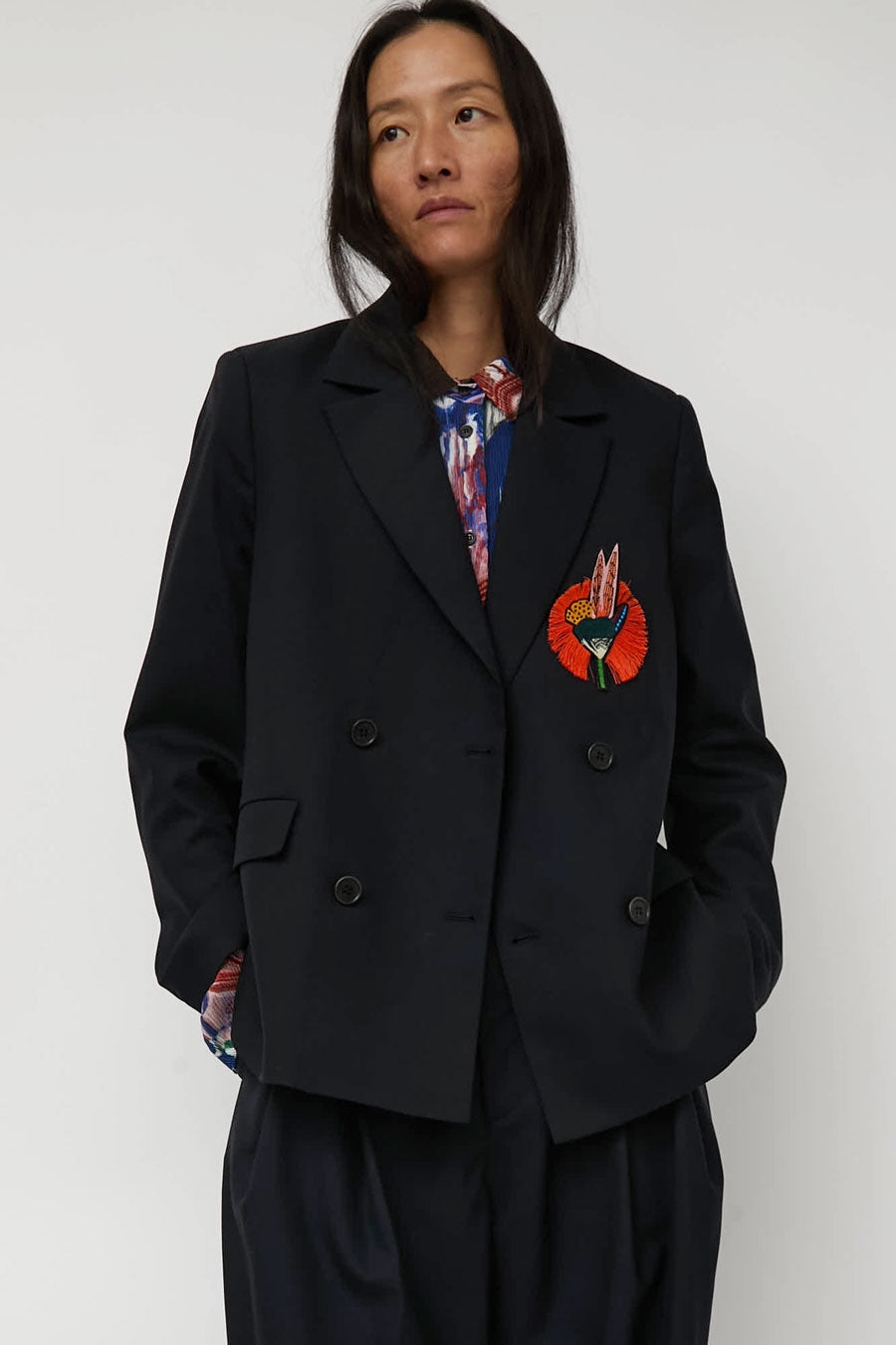 Henrik Vibskov Motif Blazer in Tropical Navy