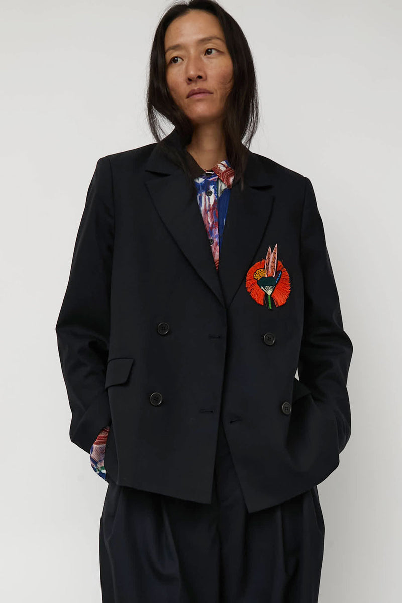 Henrik Vibskov Motif Blazer in Tropical Navy