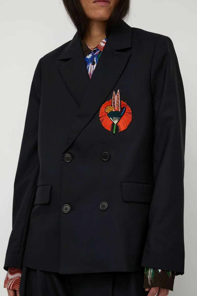Henrik Vibskov Motif Blazer in Tropical Navy