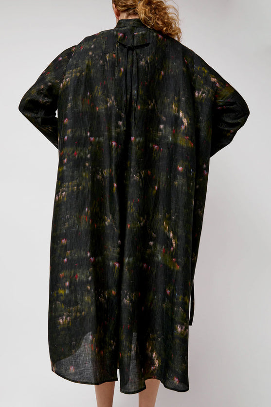 Henrik Vibskov Pull Silk Dress in Dark Bouquet