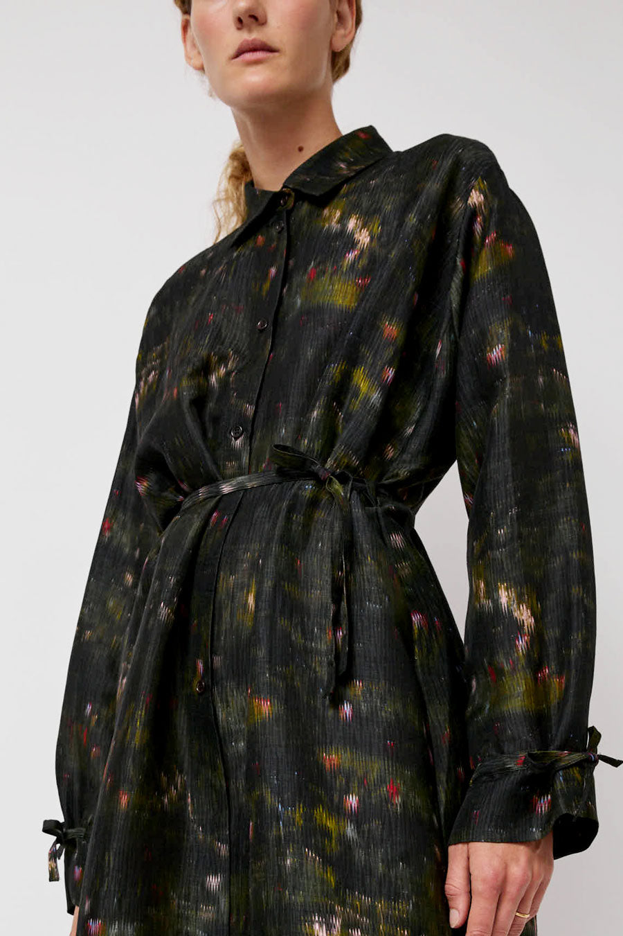 Henrik Vibskov Pull Silk Dress in Dark Bouquet