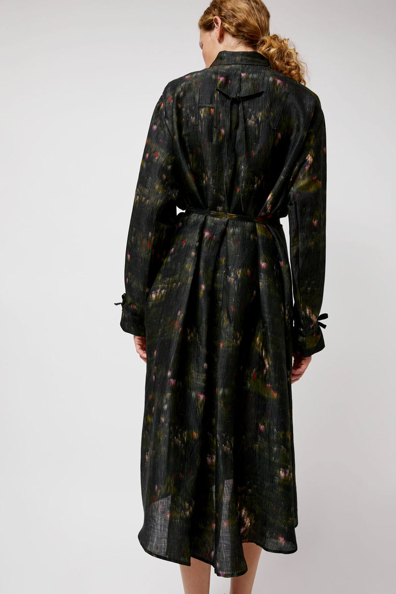 Henrik Vibskov Pull Silk Dress in Dark Bouquet