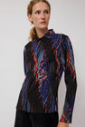 Henrik Vibskov Silhouette Plisse Shirt in Blue Shadow Wing