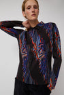 Henrik Vibskov Silhouette Plisse Shirt in Blue Shadow Wing