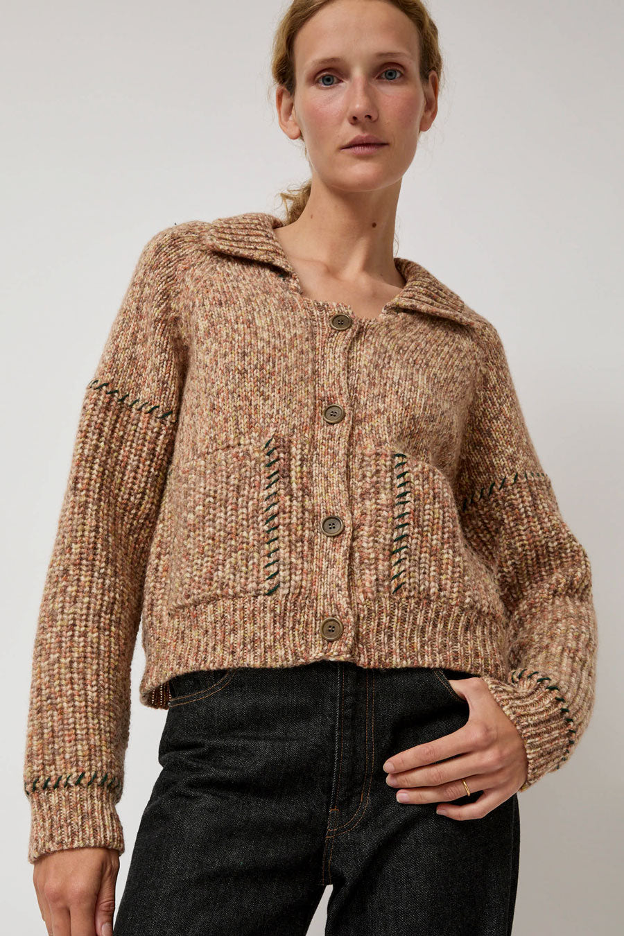 Henrik Vibskov Stitch Cardigan in Fall Mix