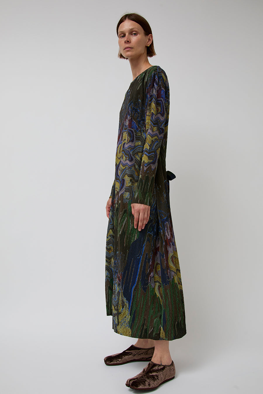 Henrik Vibskov O Dress in Graphic Slopes Dark