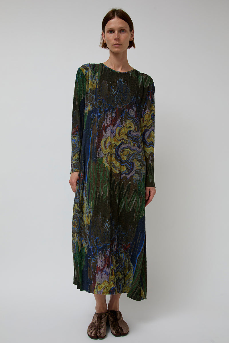 Henrik Vibskov O Dress in Graphic Slopes Dark